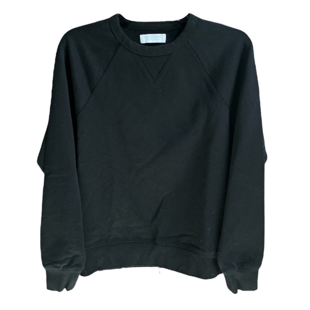 Everlane Crew Neck Sweatshirt Black Size XSmall, Large